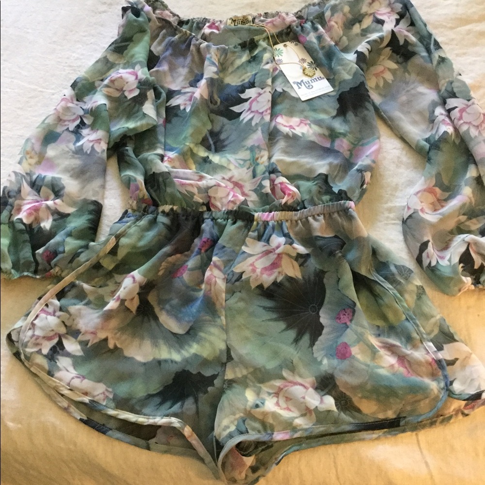 Show Me Your MuMu Rane Romper small water lily